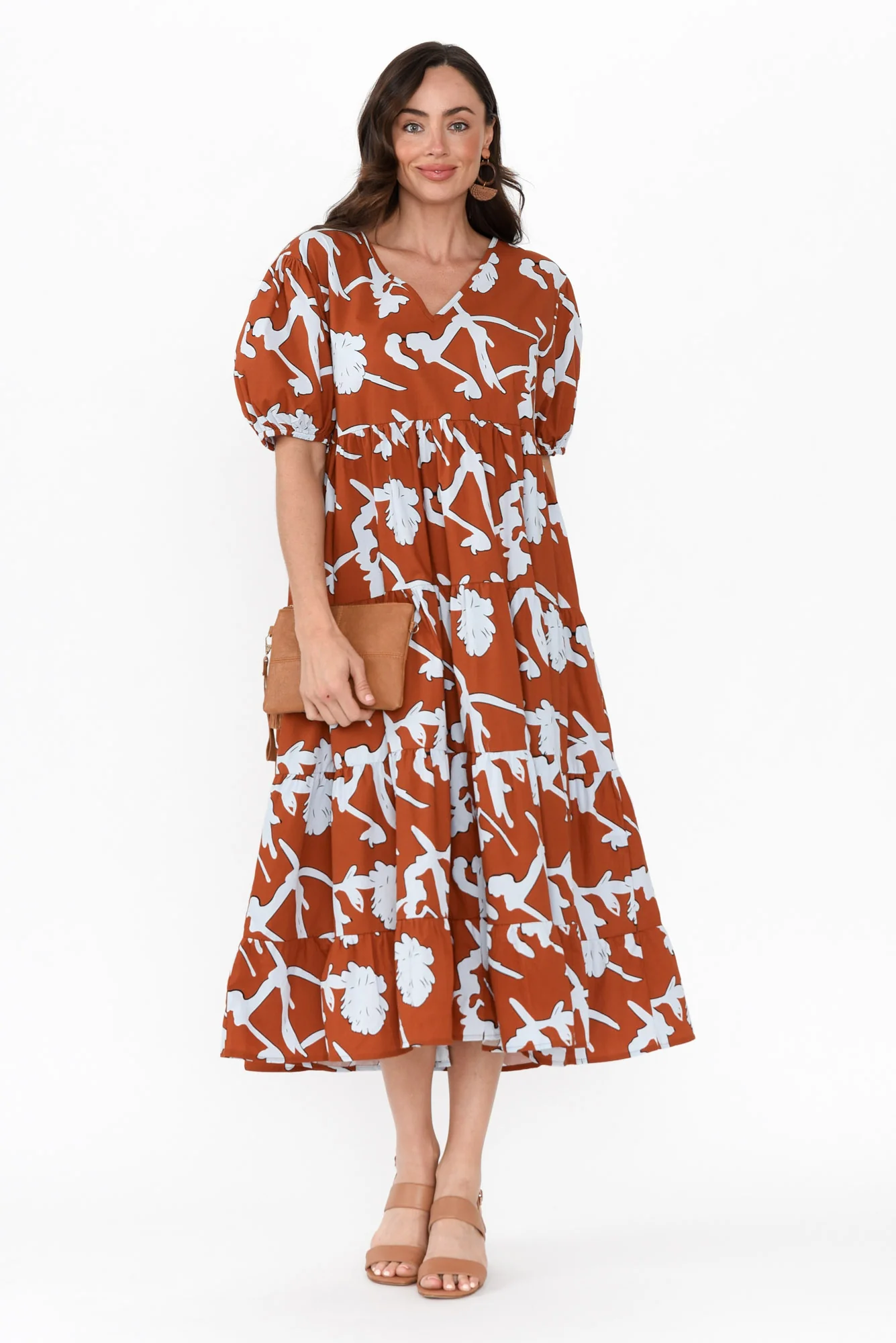 Kelley Brown Floral Cotton Dress