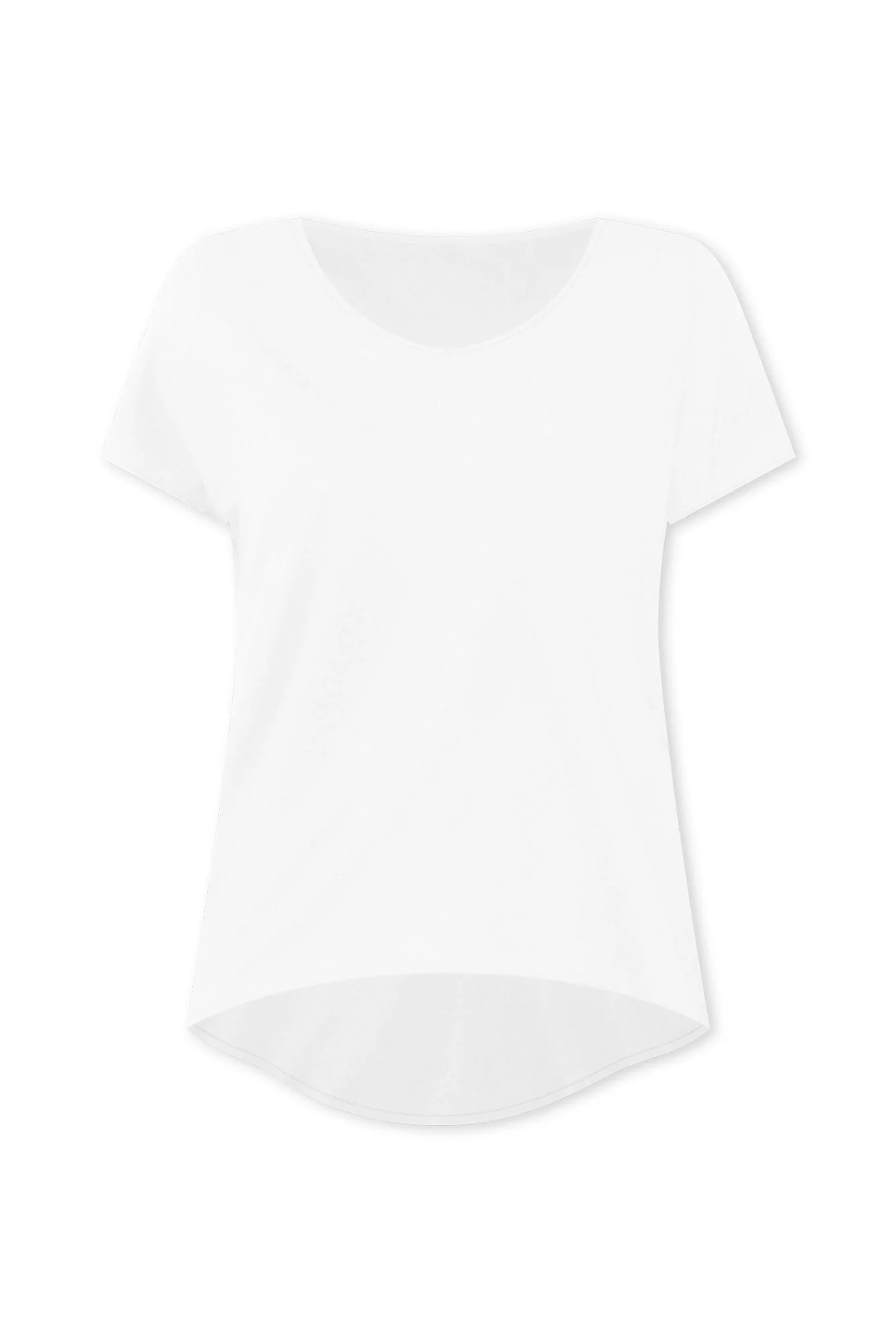 Jenner White V Neck Tee