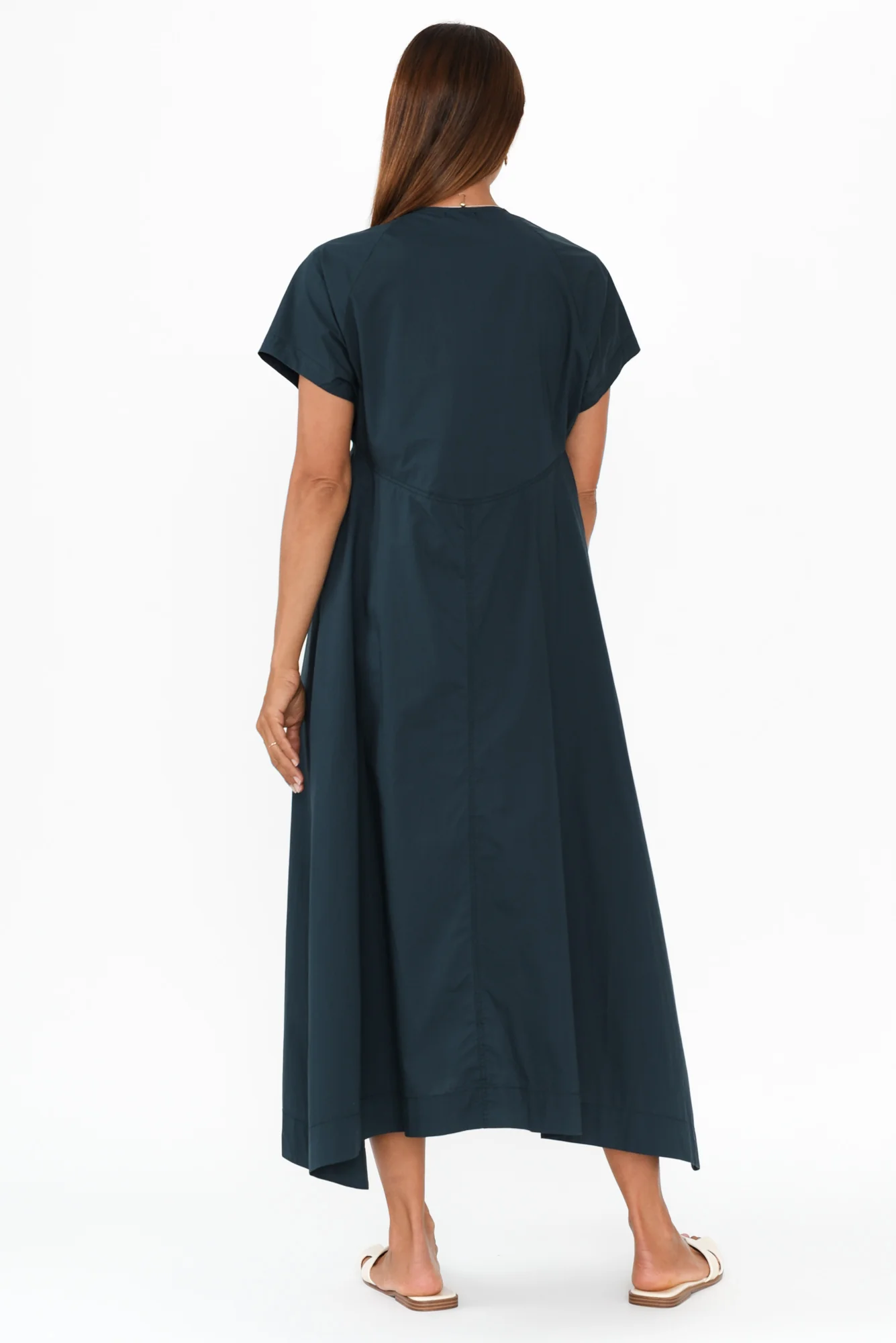 Harlyn Navy Cotton Tulip Dress