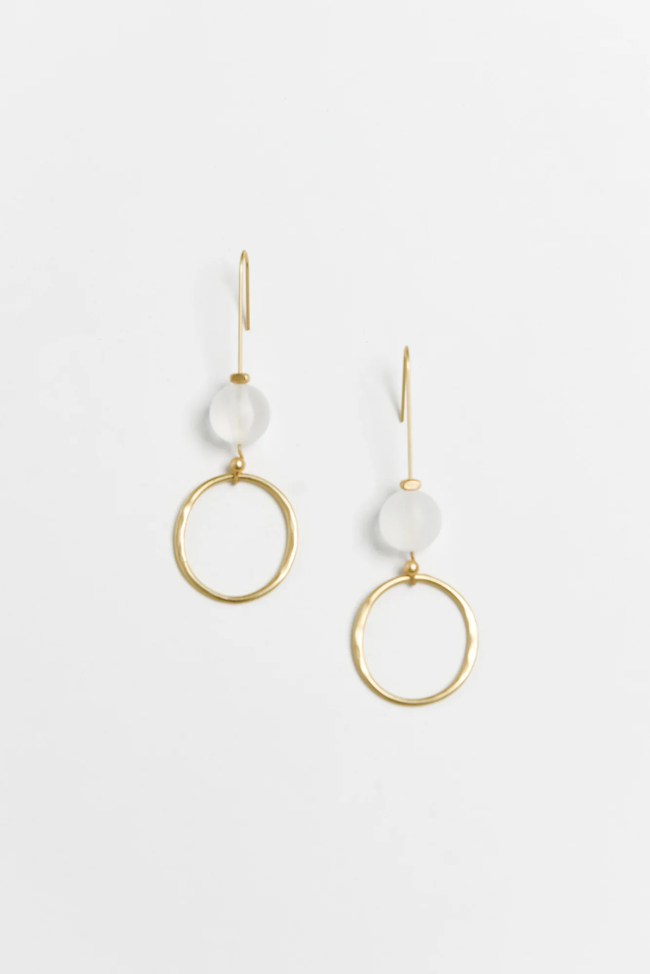 Katie Gold Disc Hook Earrings