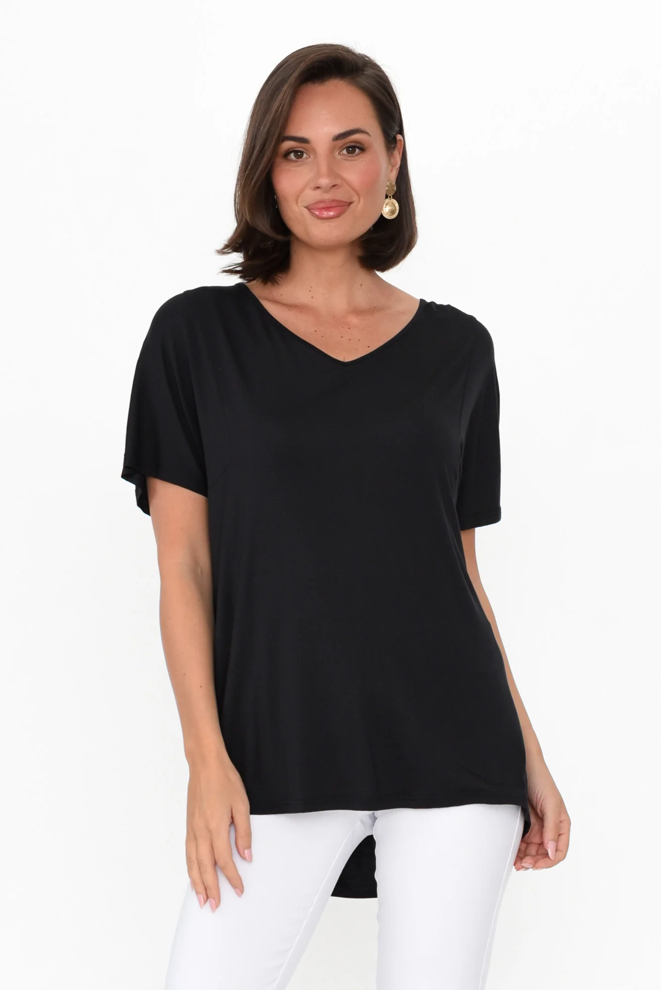 Ivy Black Micro Modal Swing Tee