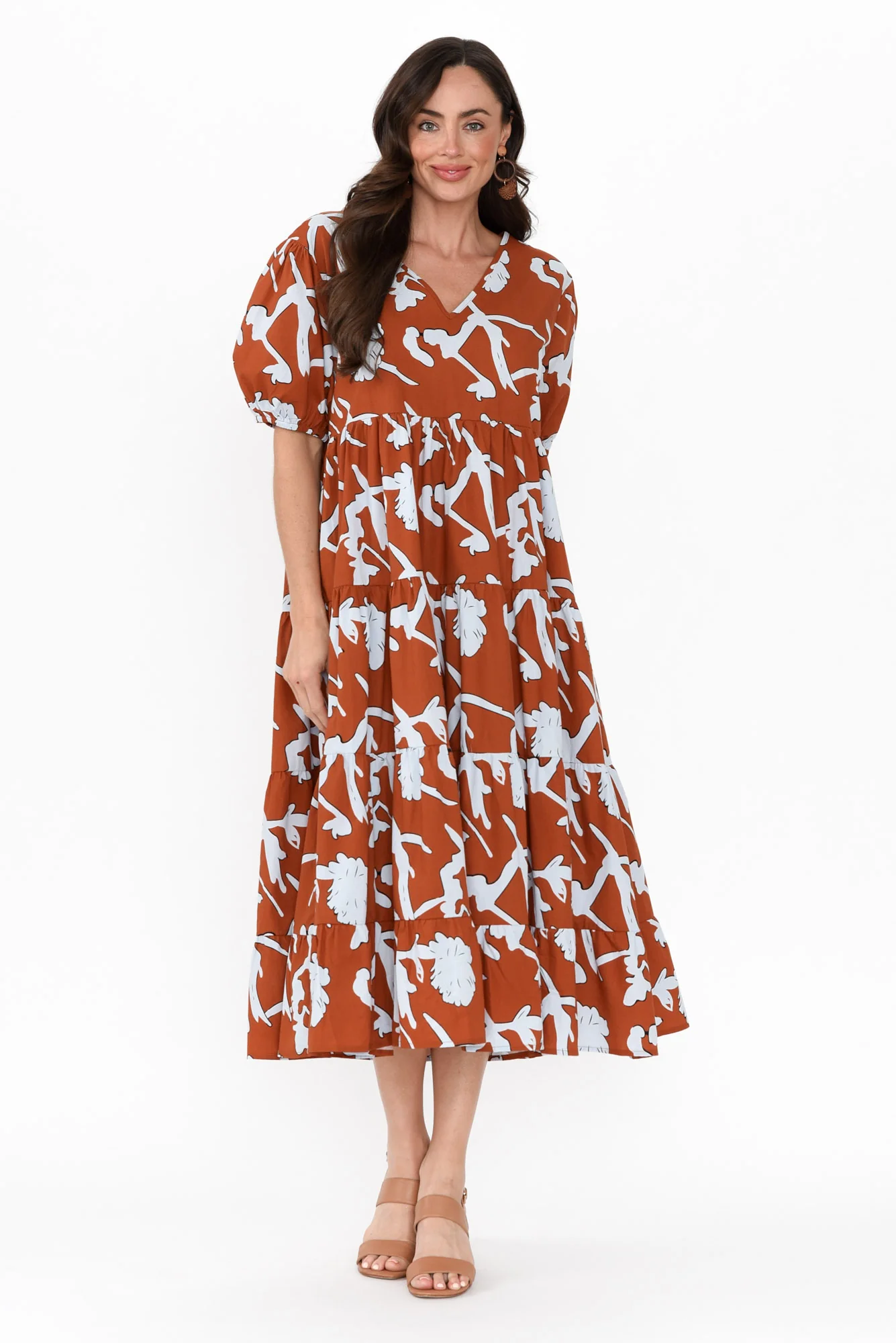 Kelley Brown Floral Cotton Dress