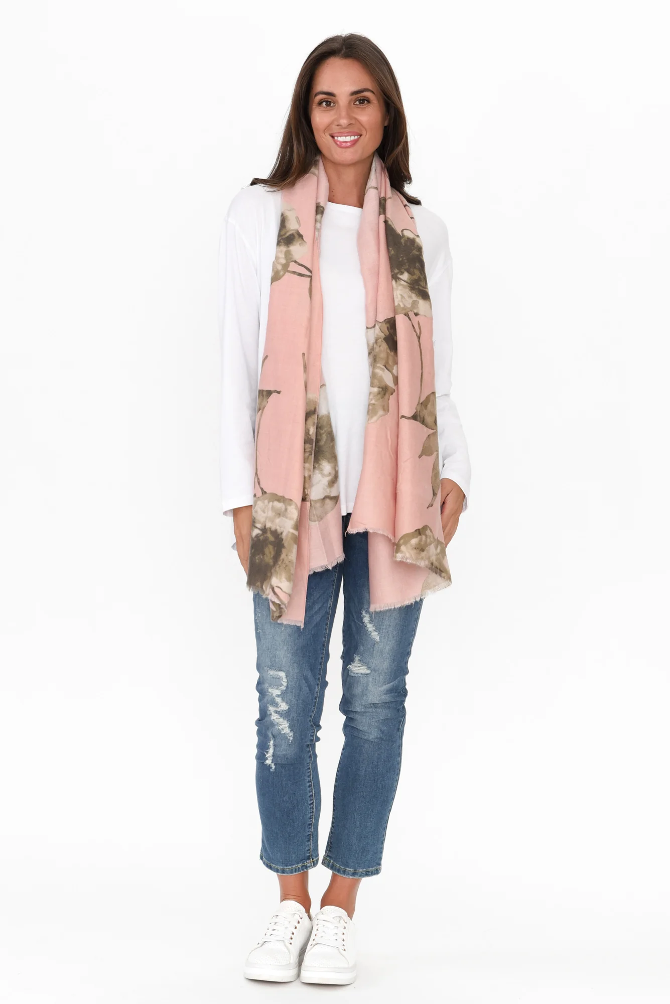 Keshina Pink Garden Scarf