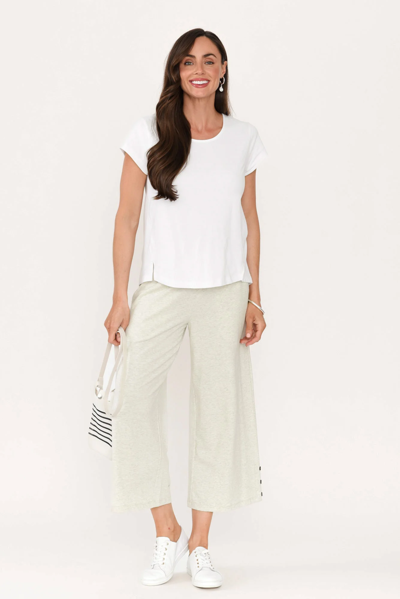 August White Cotton Tee