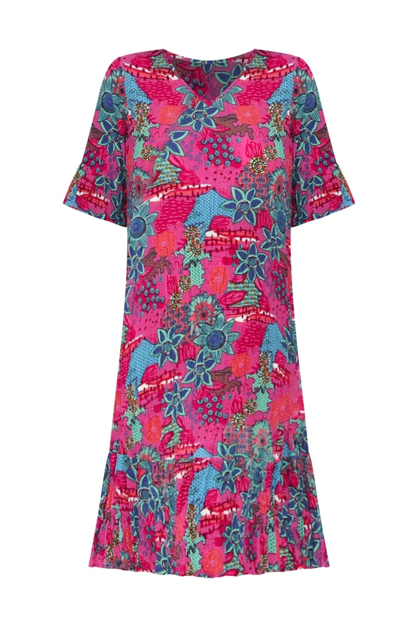 Calla Pink Petal Crinkle Dress