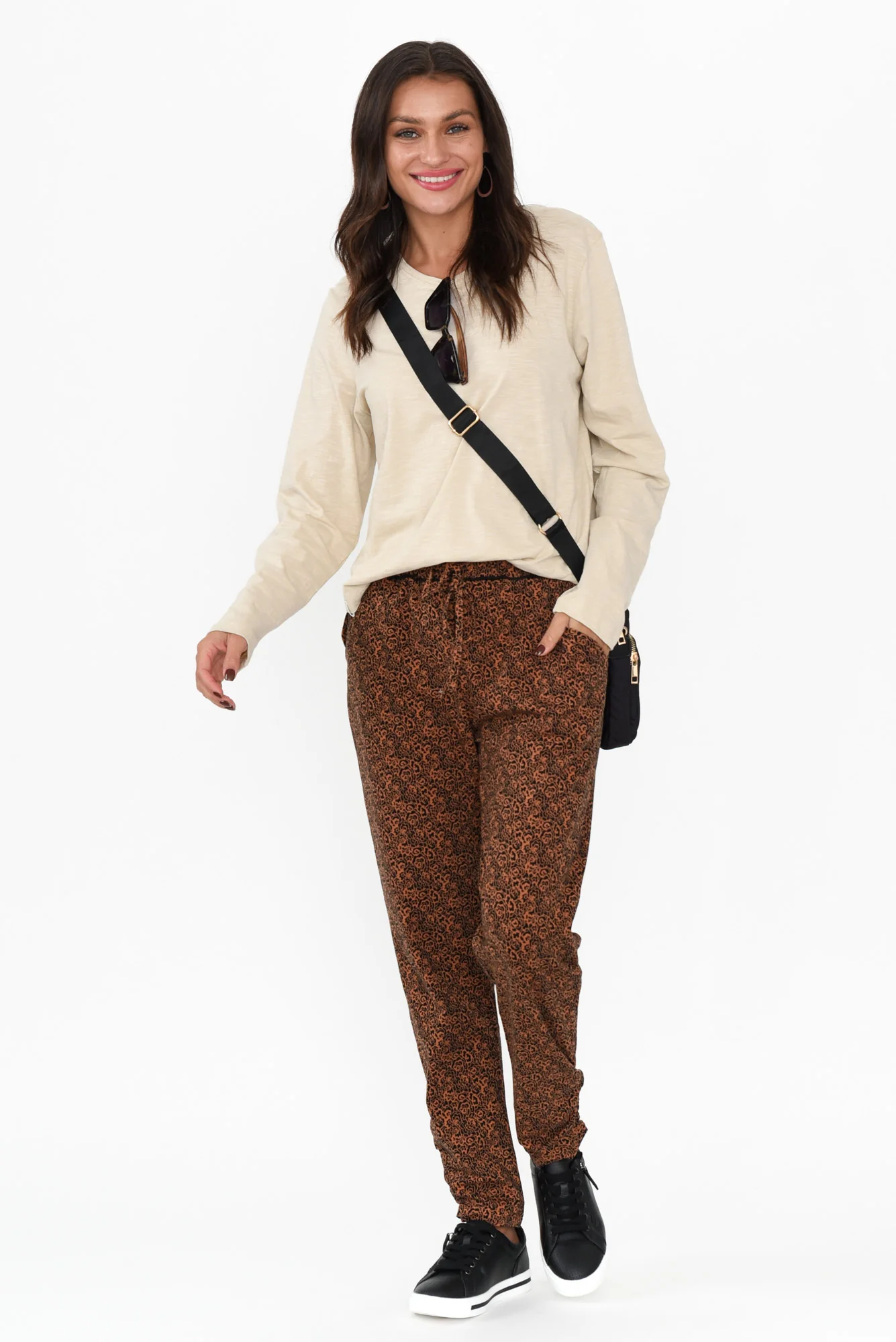 Jordan Rust Abstract Drawstring Pants