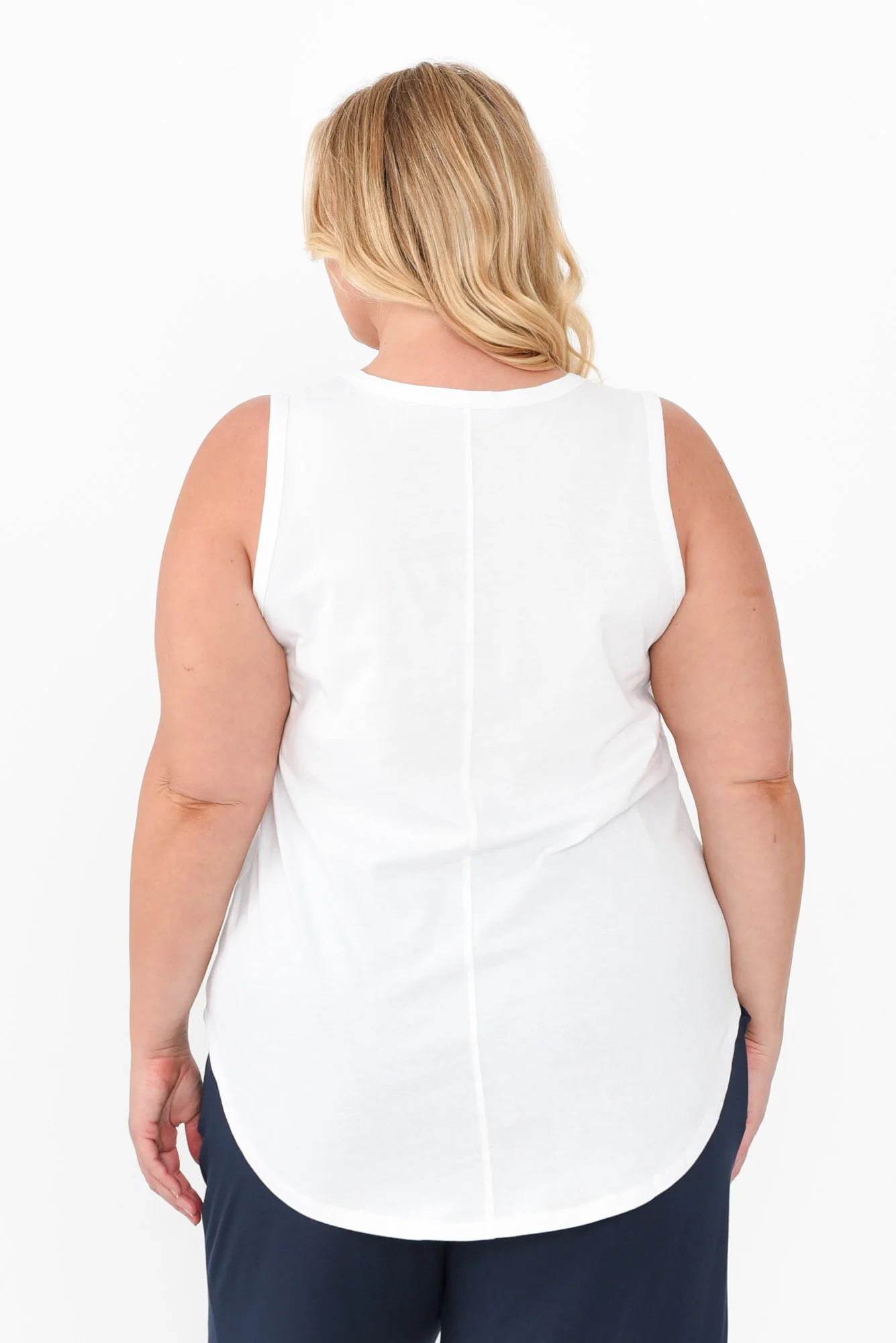 Keira White Cotton Tank