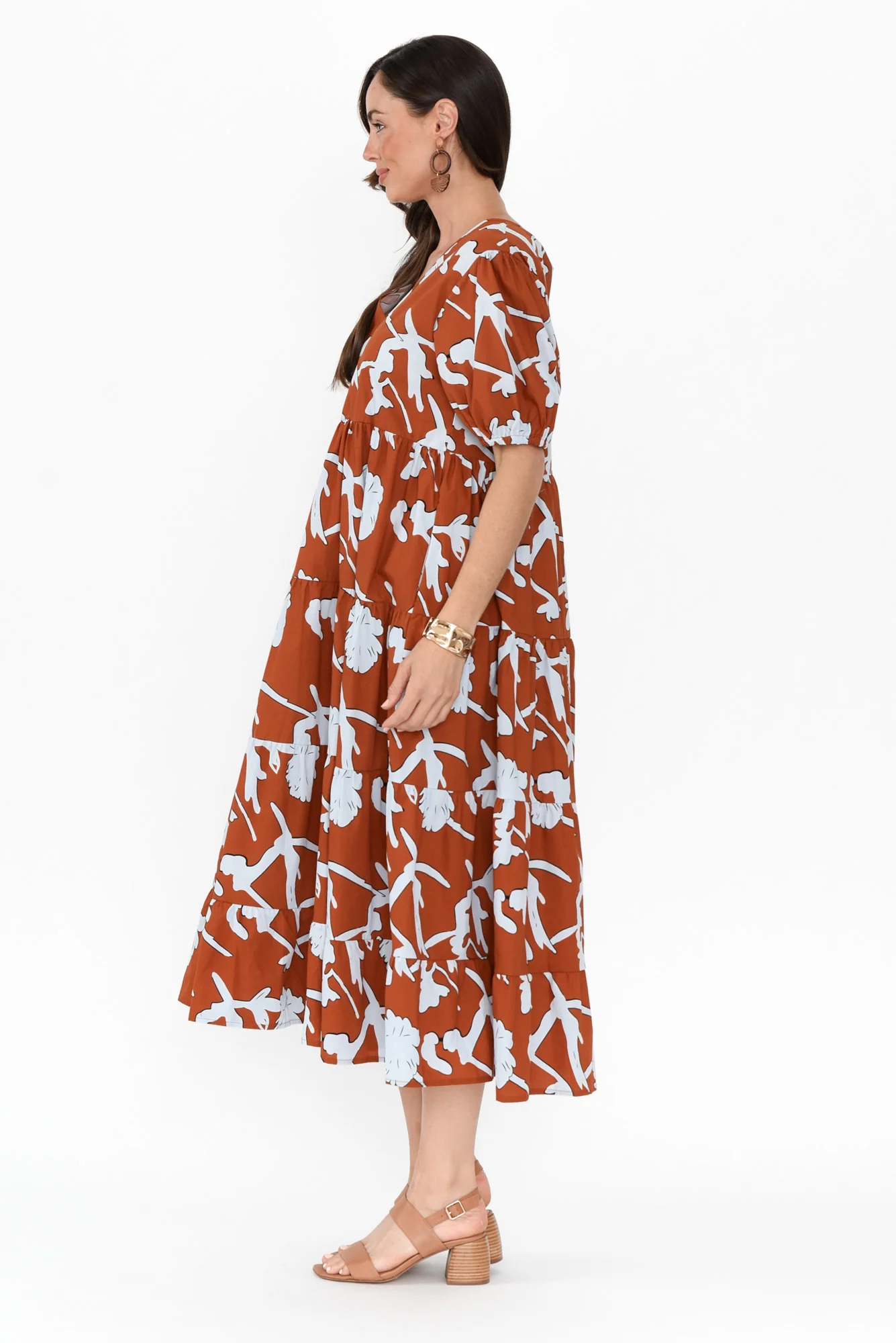 Kelley Brown Floral Cotton Dress