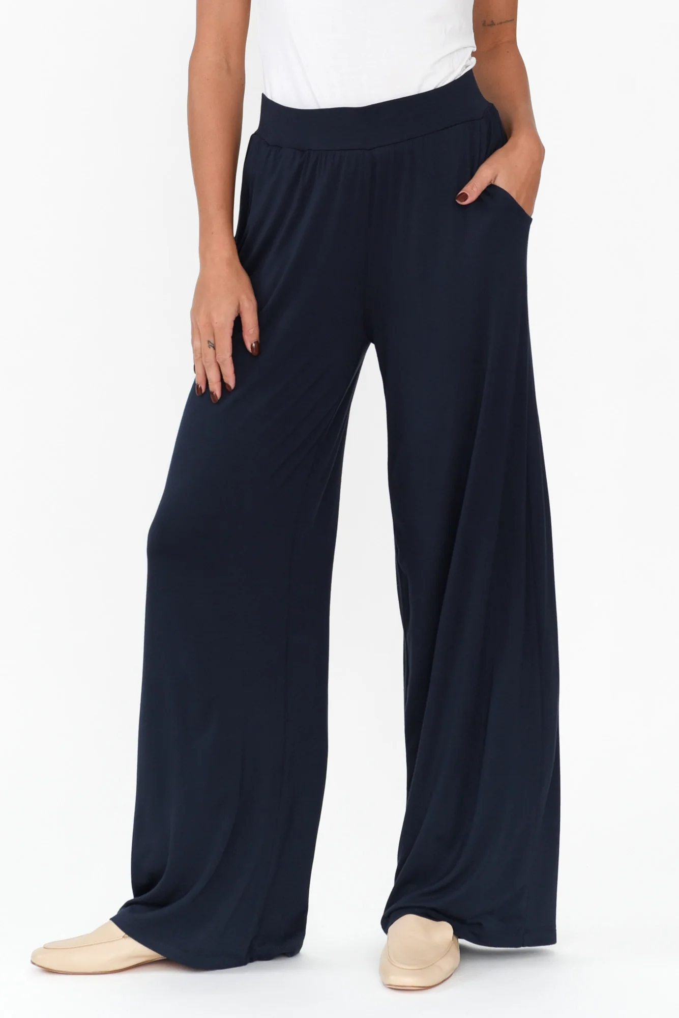 Cedric Dark Navy Bamboo Pocket Pants