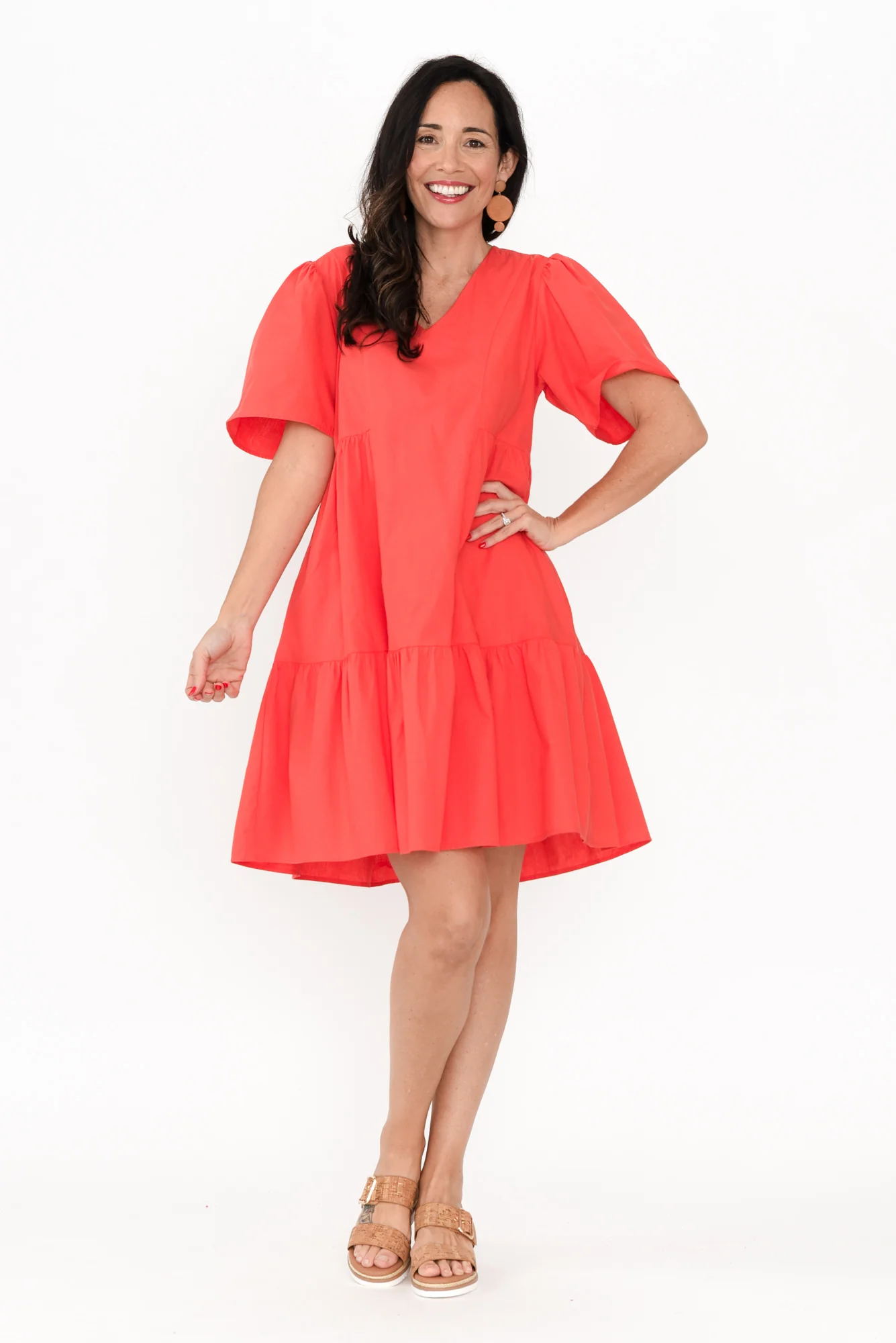 Bacardi Melon Tier Cotton Dress