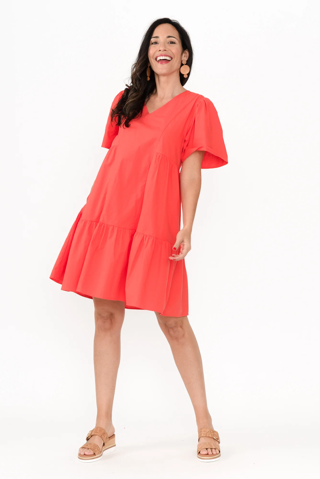 Bacardi Melon Tier Cotton Dress
