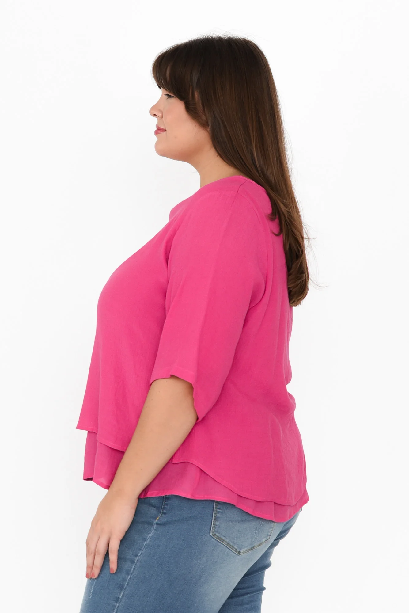 Liora Fuchsia Layered Top