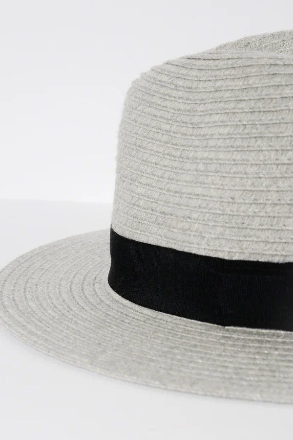 Grey Wide Brim Travel Fedora