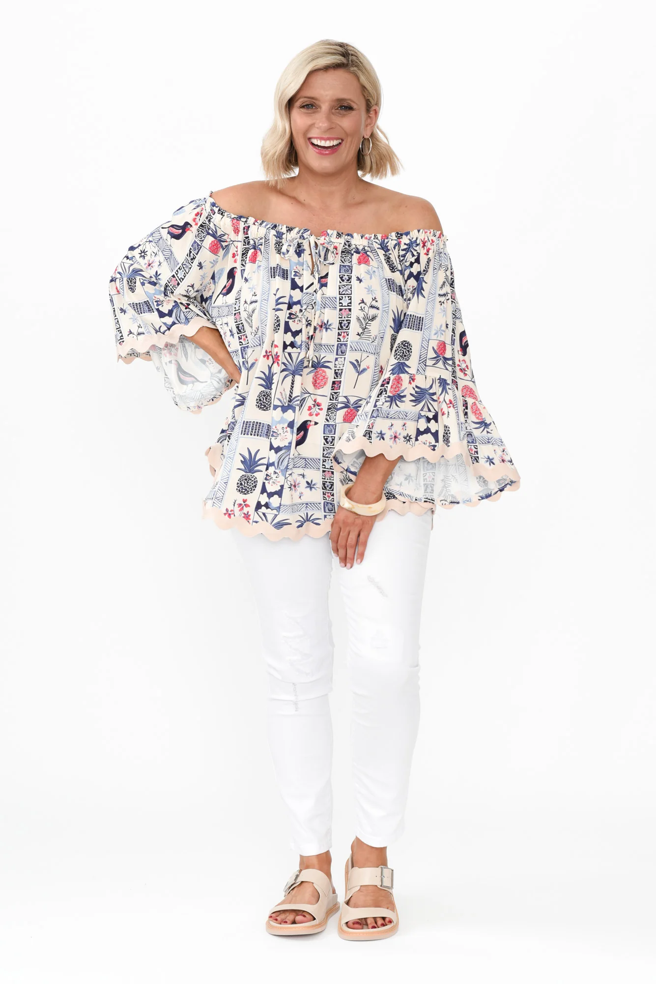 Bianco White Tropical Trim Top