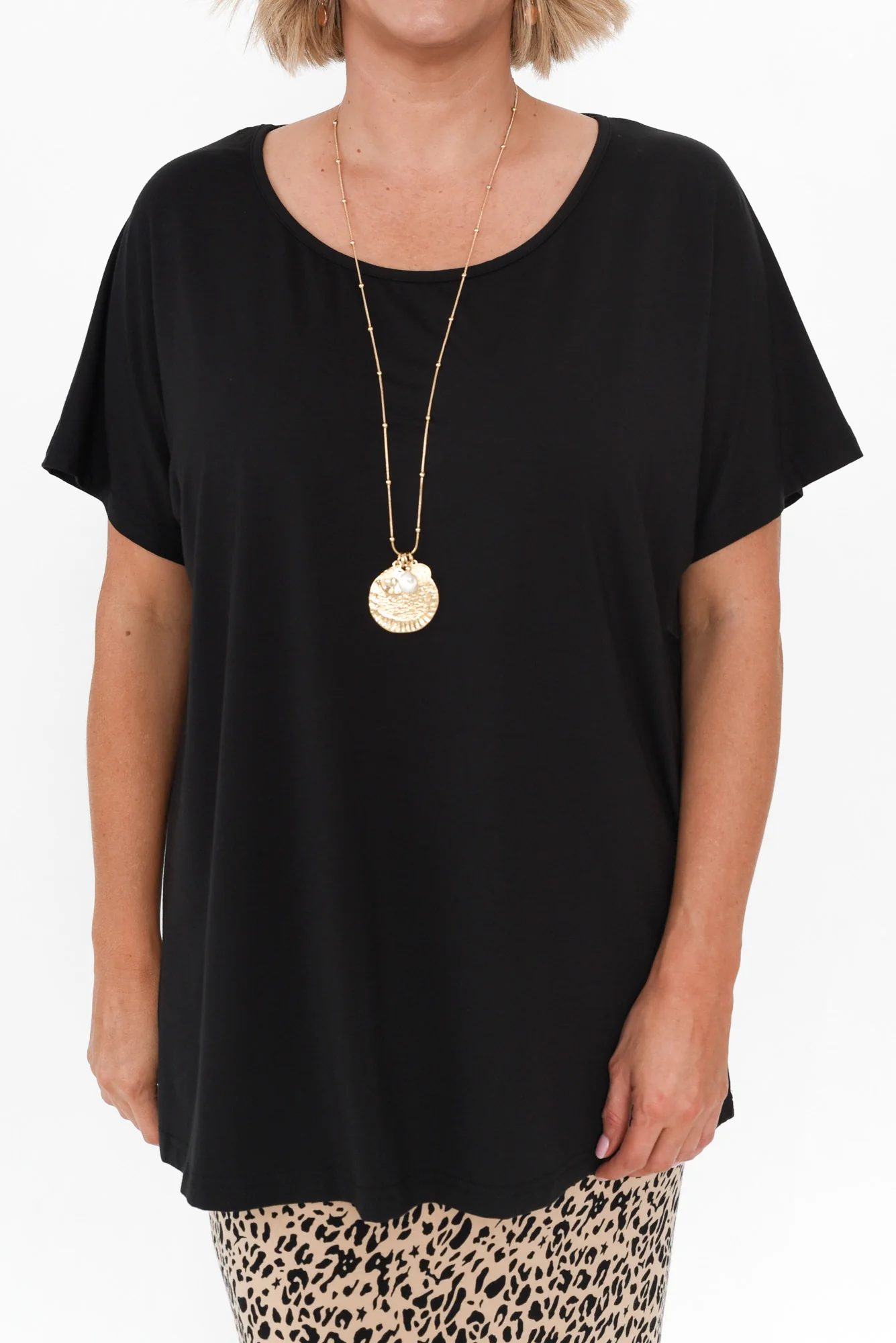 Danya Black Bamboo Top