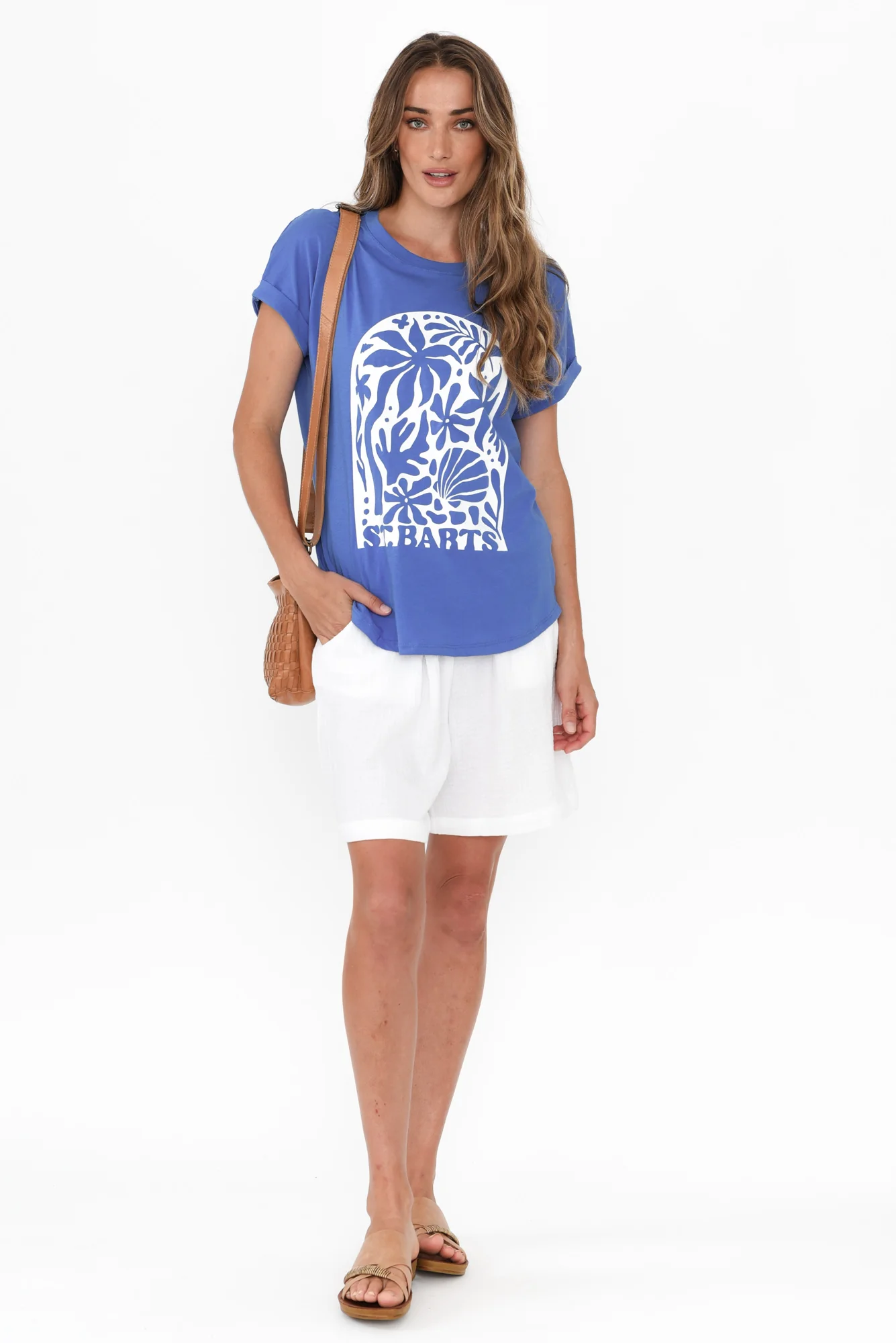 Hailey Blue St Barts Cotton Tee