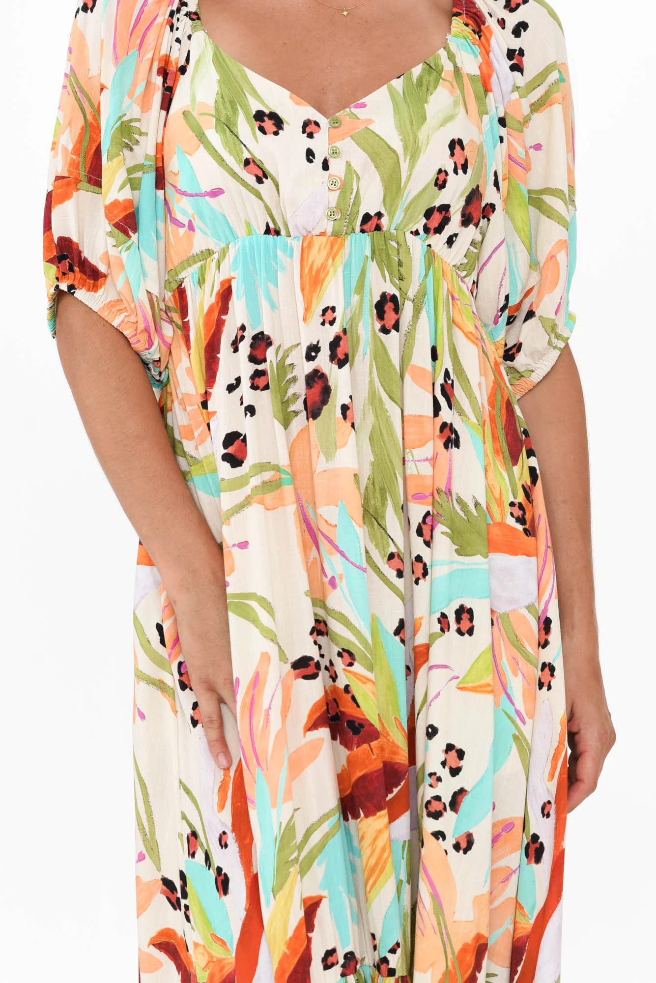 Halo Natural Jungle Tier Dress