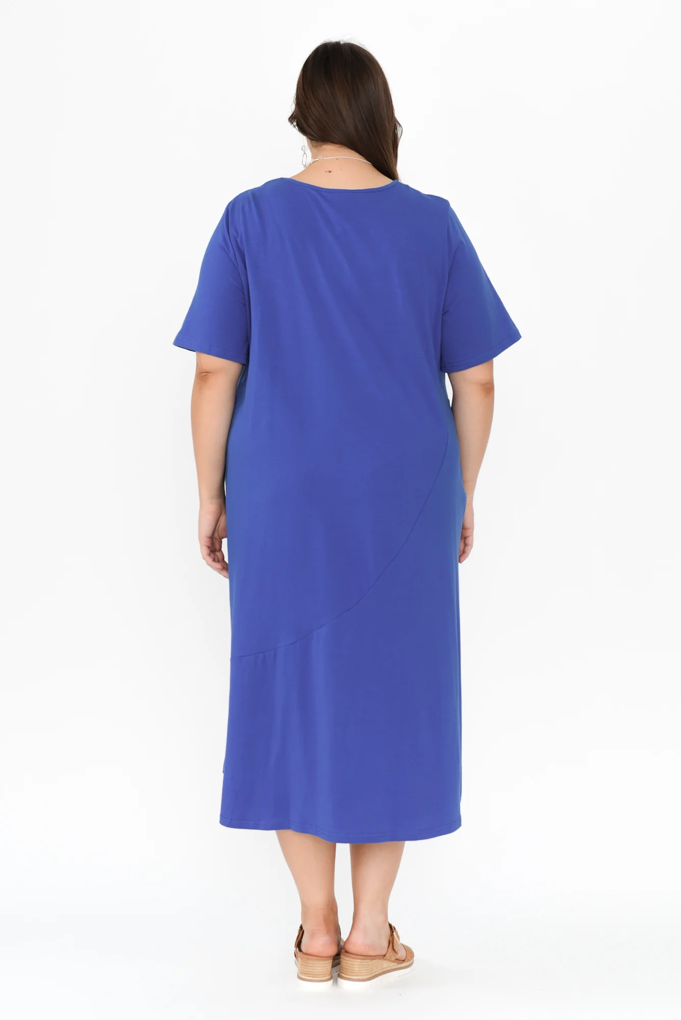 Bronte Cobalt Cotton Tee Dress