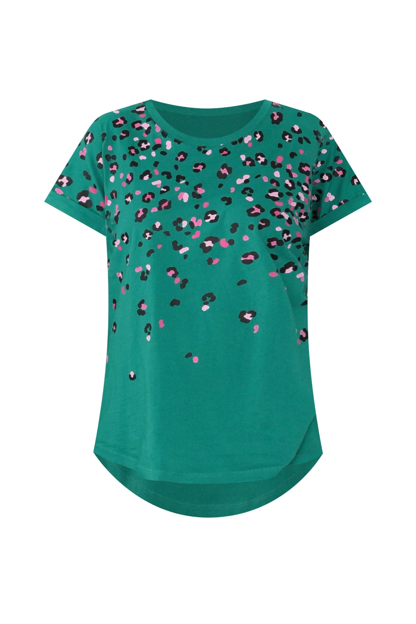 Hailey Green Animal Cotton Tee
