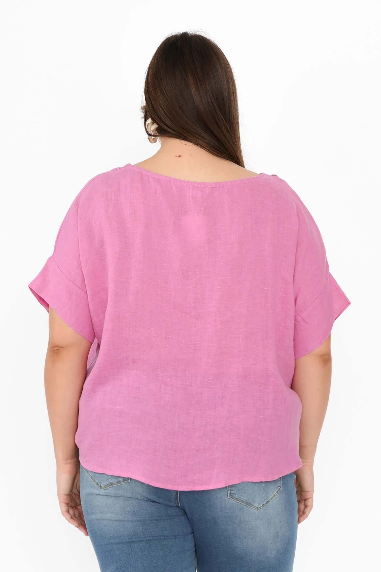 Kiro Pink Linen Top