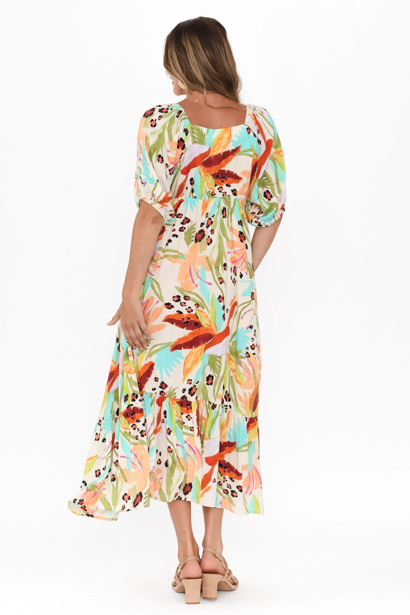 Halo Natural Jungle Tier Dress