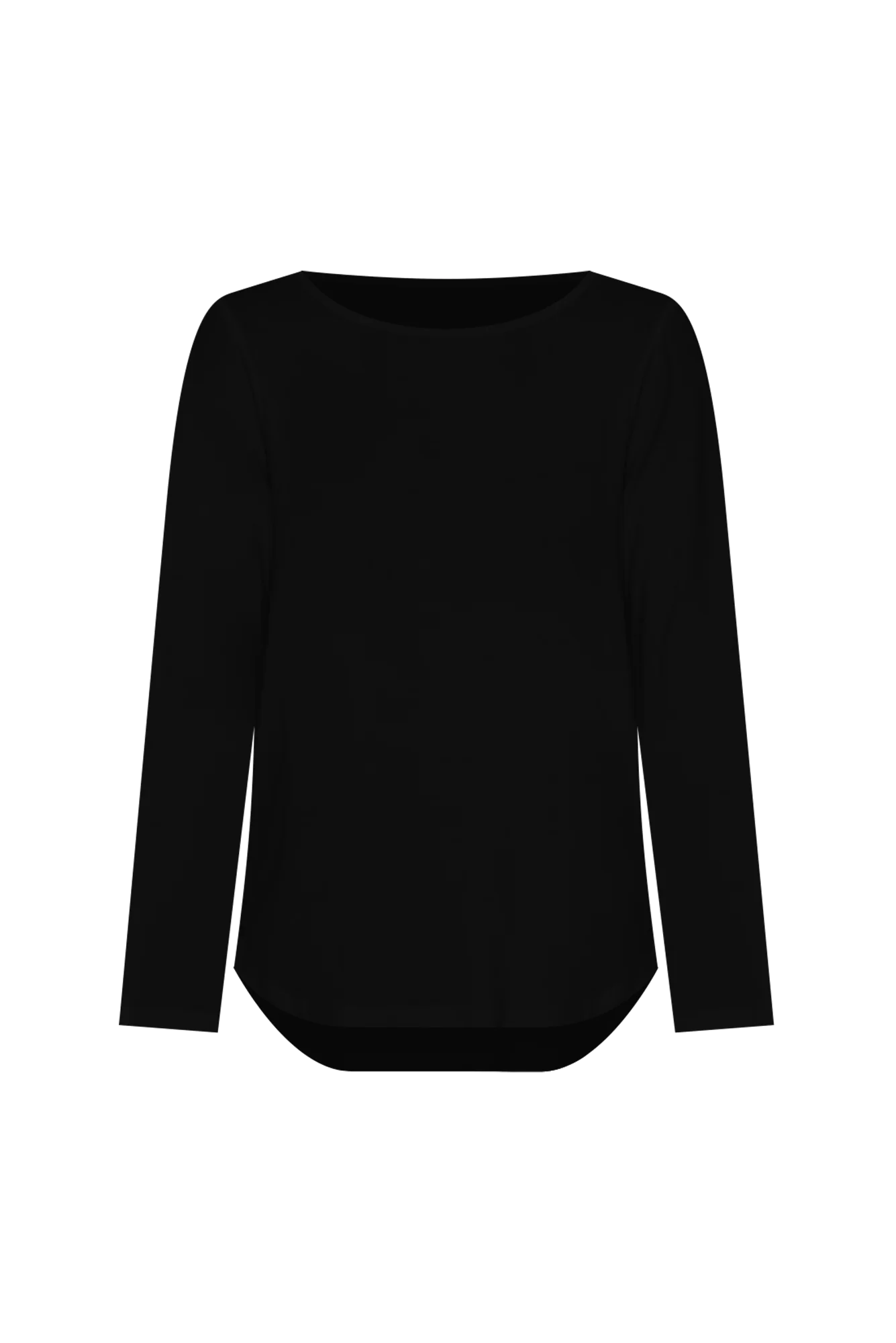 Adele Black Long Sleeve Bamboo Tee