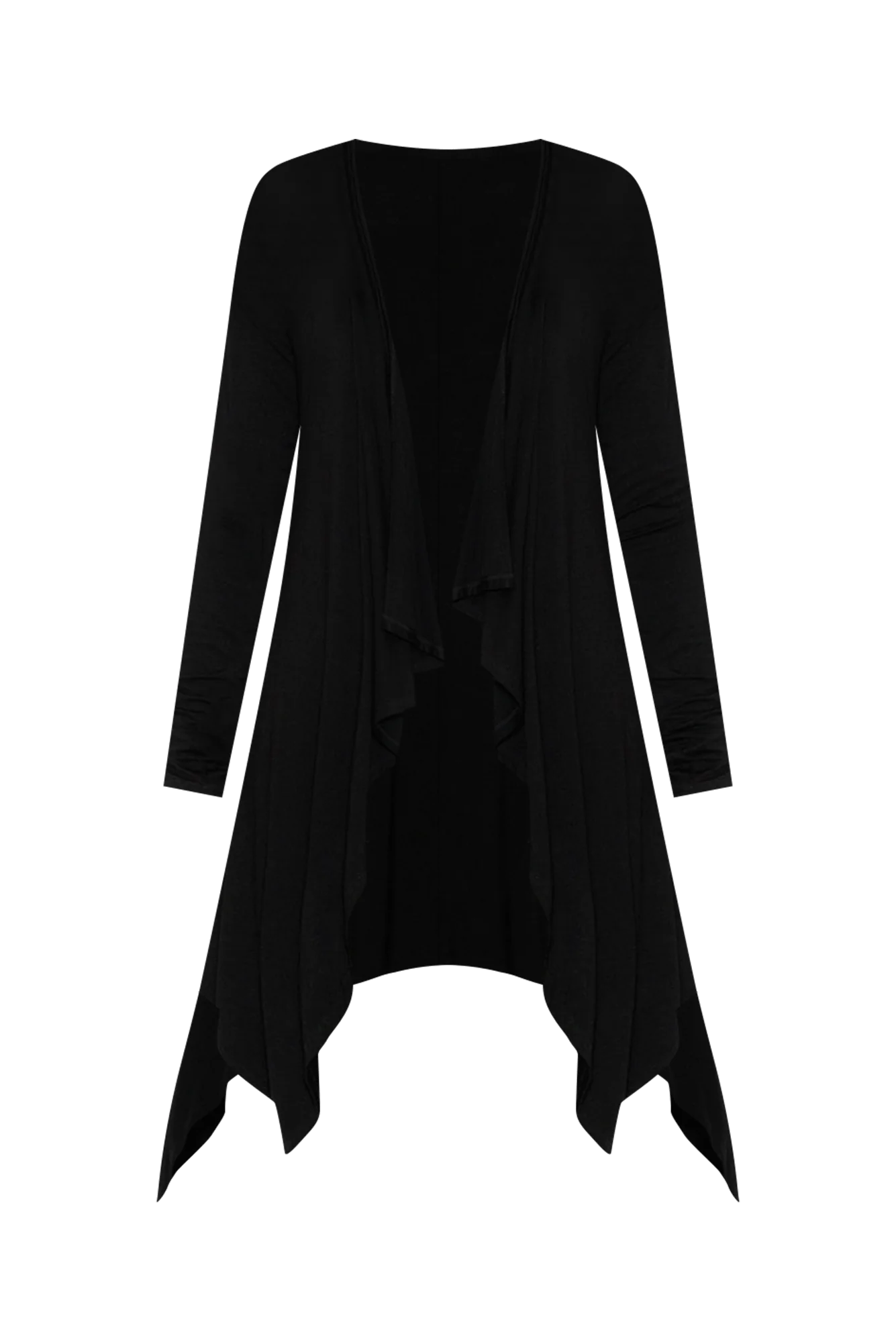 Black Bamboo Waterfall Cardigan