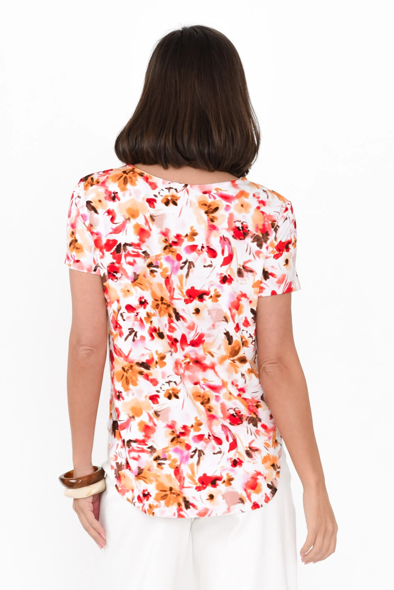 Janis Pink Floral Bamboo Tee
