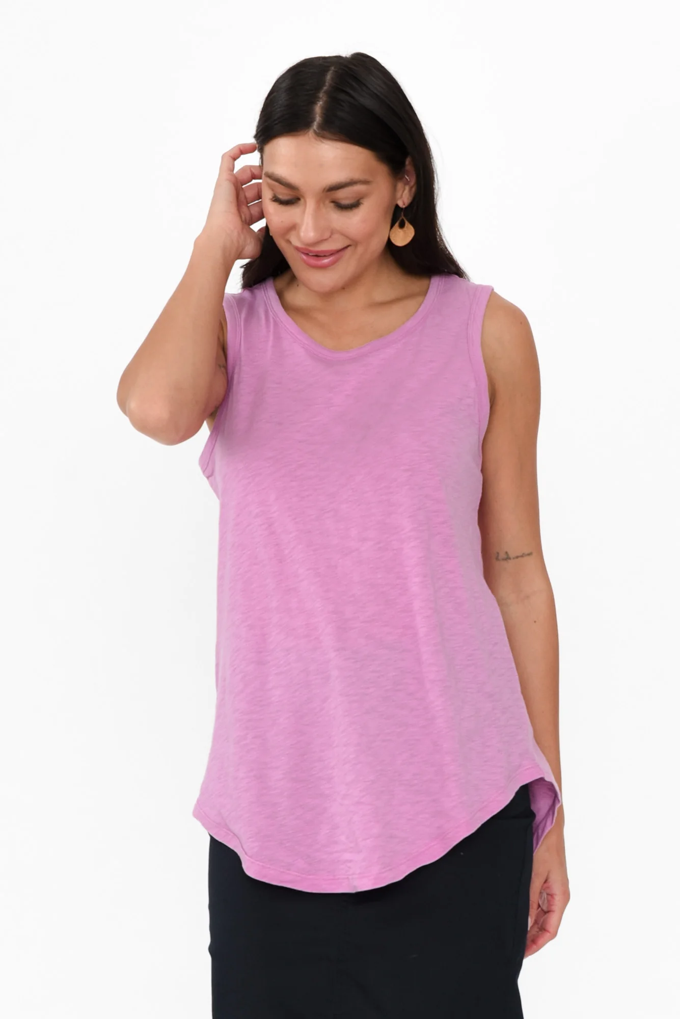 Keira Candy Pink Cotton Tank