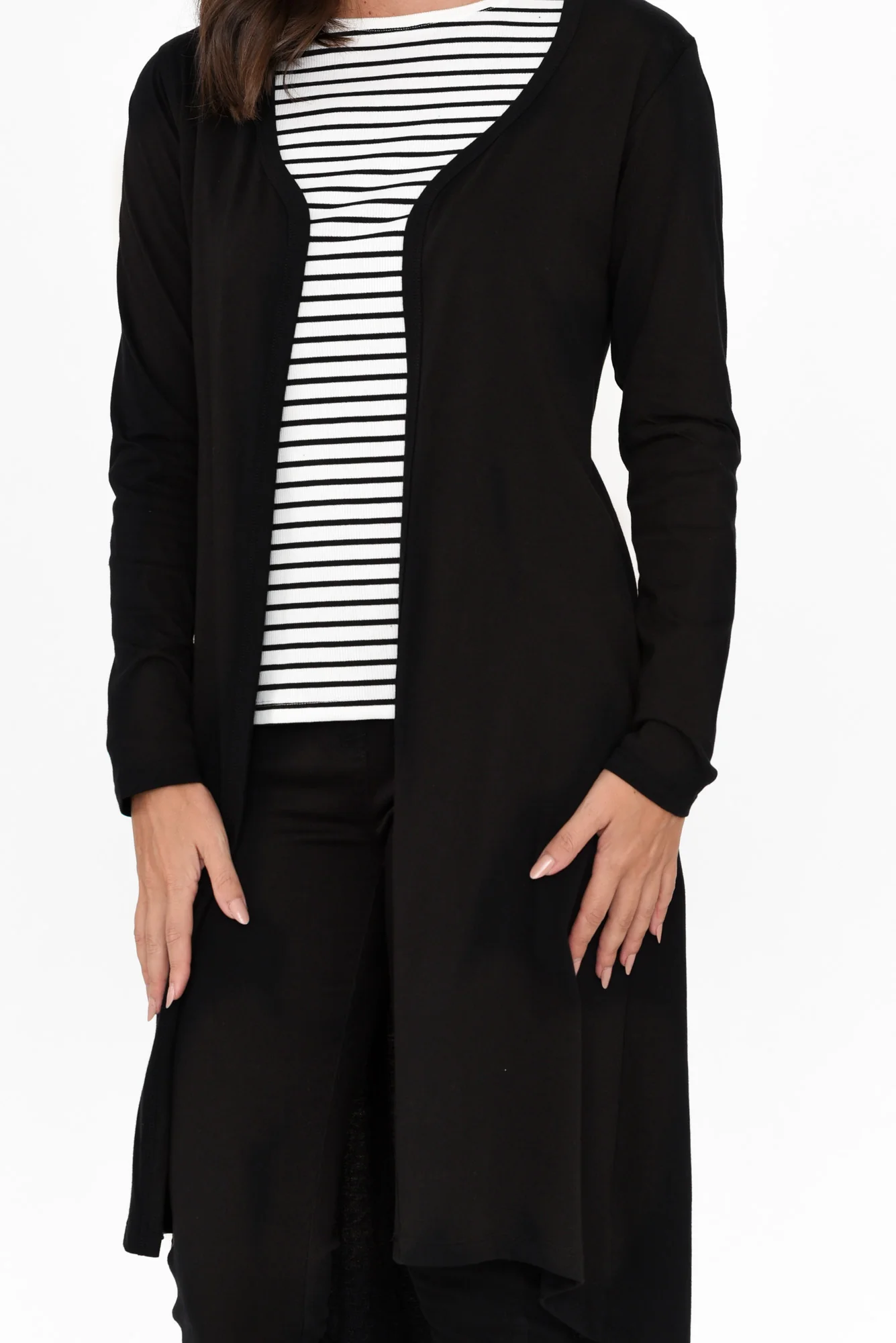 Byron Black Cotton Cardigan