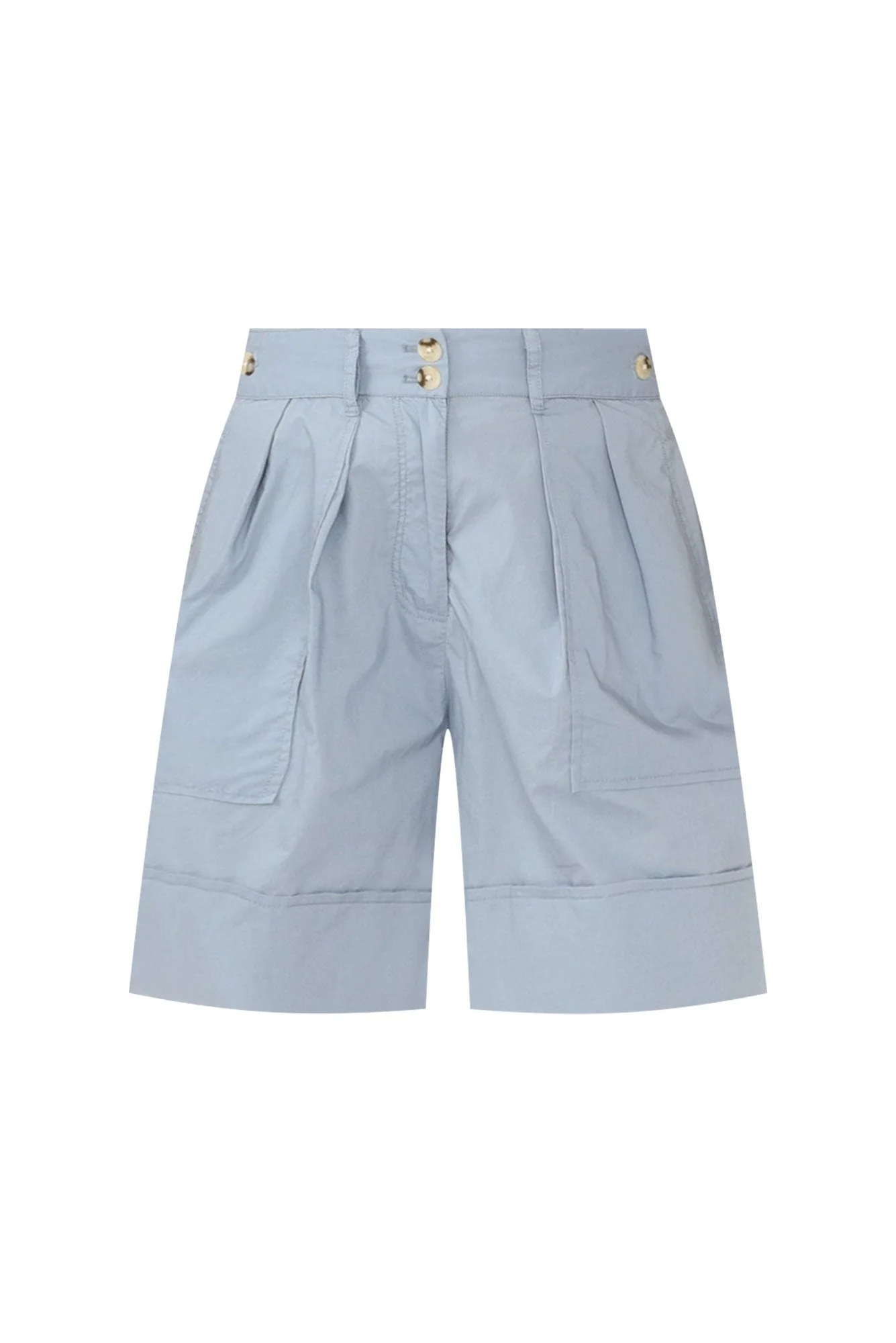 Harlyn Light Blue Cotton Shorts