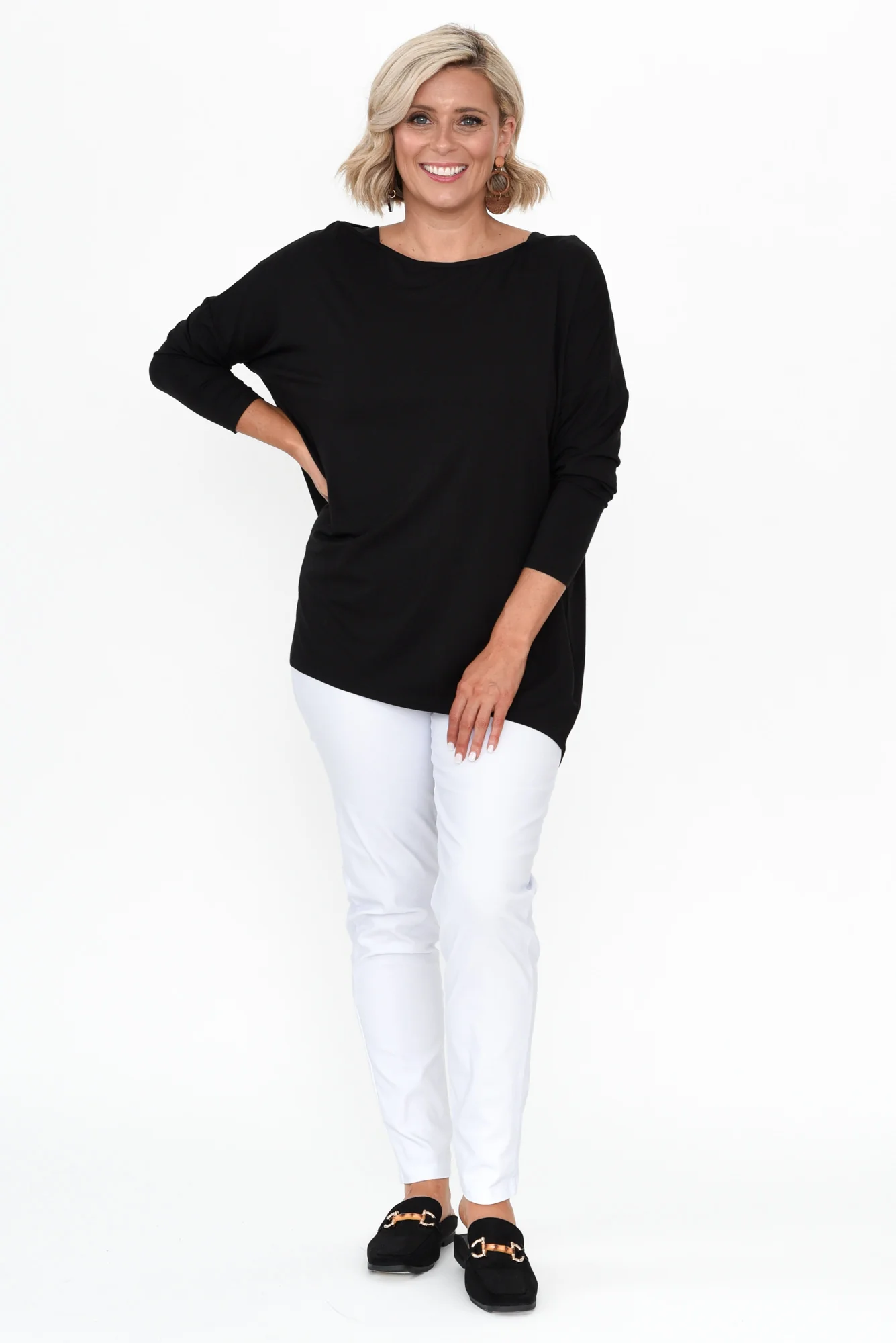 Anakin Black Hi Lo Bamboo Top