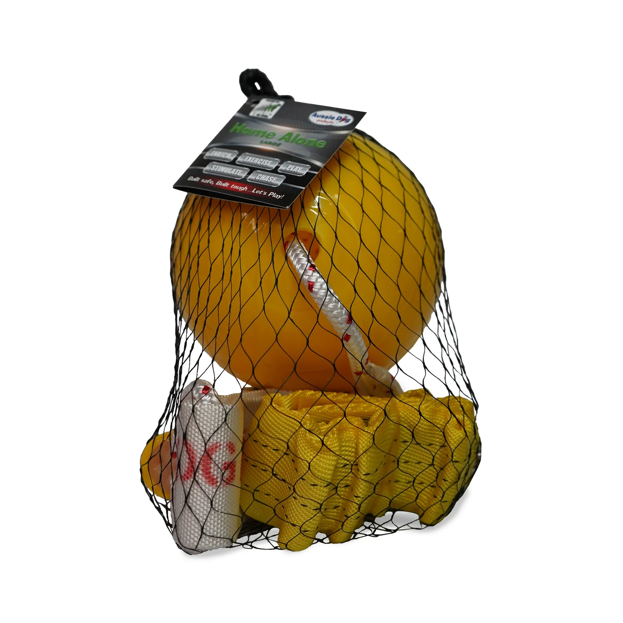 Aussie Dog Home Alone Large – Interactive Bungee Dog Toy