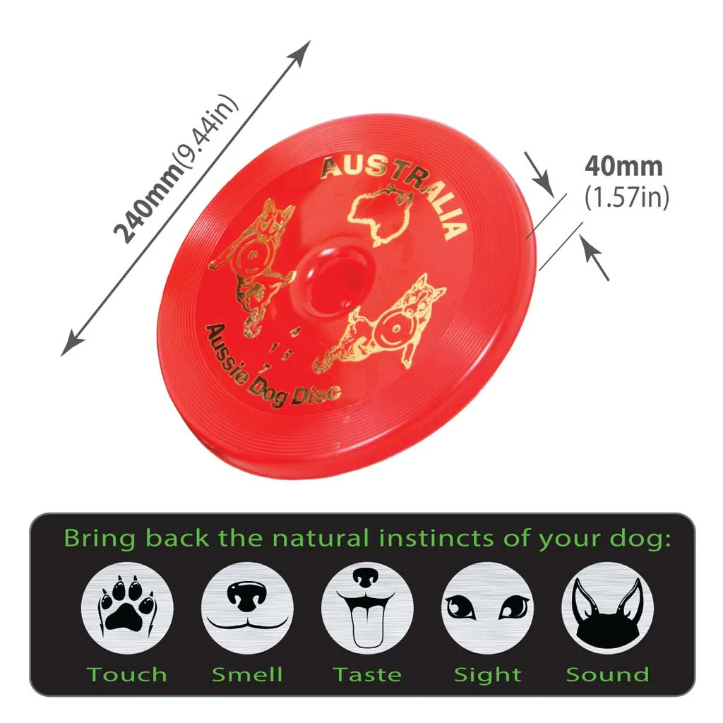Aussie Dog Fly‑It Red – Durable Dog Frisbee Toy