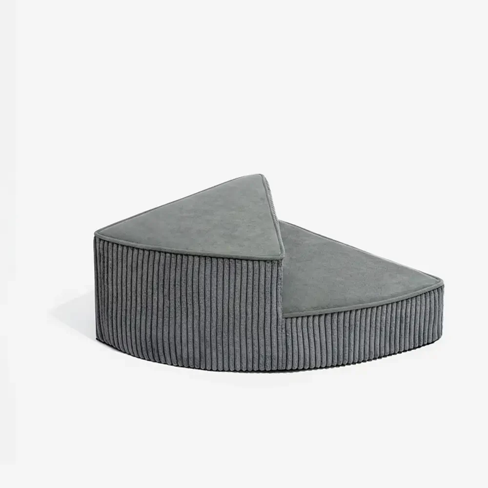 Cozy Corduroy Joint-Friendly Removable Spiral Pet Stairs - CreamyStep