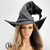 Black Witch Hat Ruched Cosplay Halloween Costume Tall Hat
